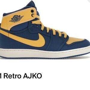 🛑 (Sold) Jordan one Laney Blue and Yellow High-Top Sneakers